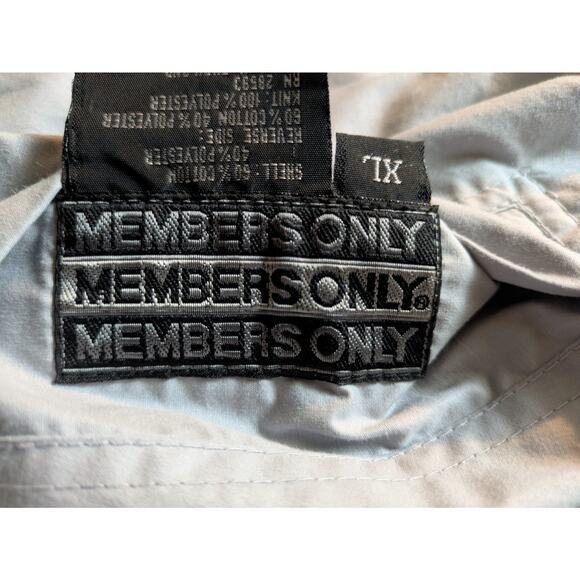 Vintage Members Only Men's Reversible Bomber Jacket Gray - XL, MADE IN THAILAND - Picture 14 of 16